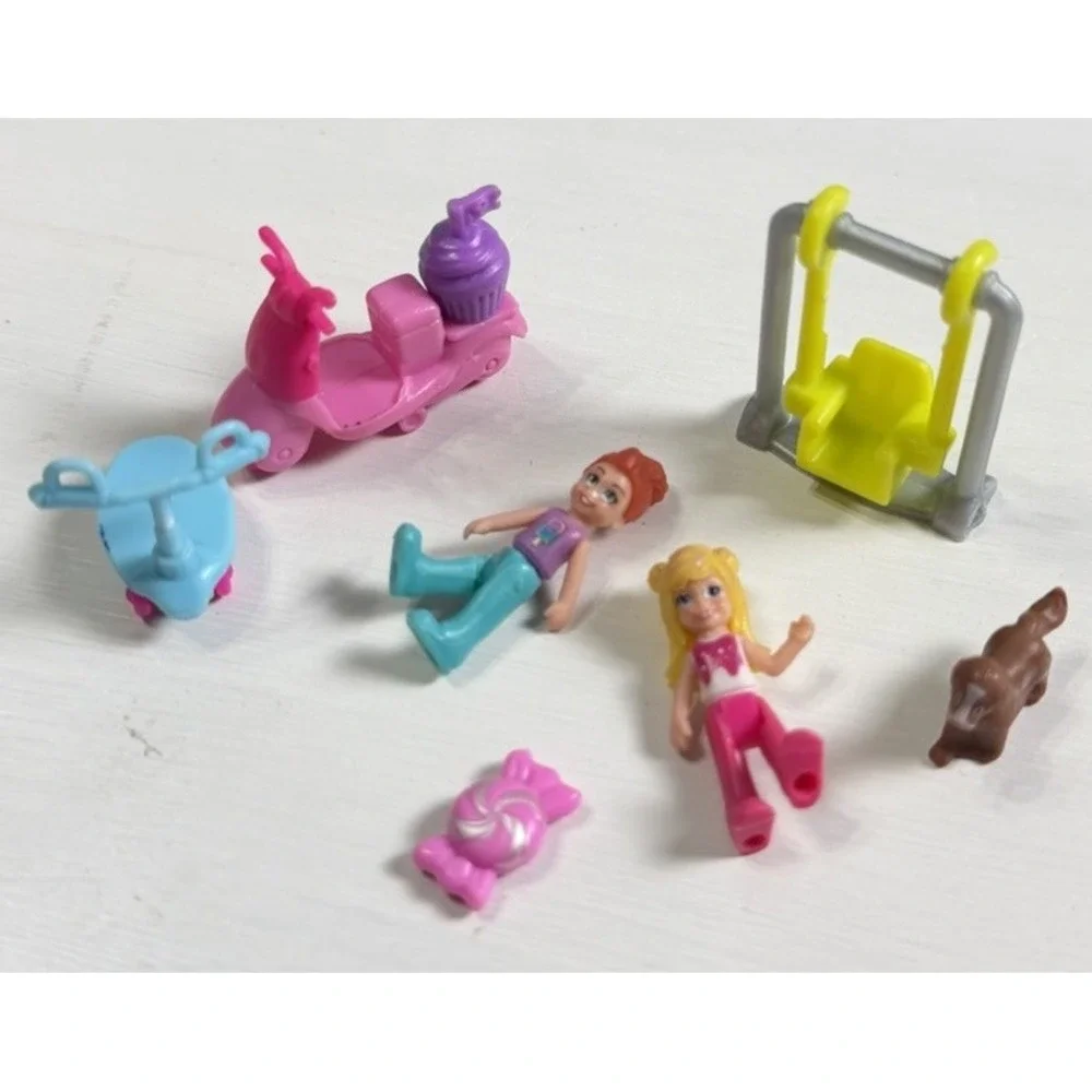 Lot Of Polly Pocket Replacement Dolls Micro Mini Figures Tiny Accessories Dog